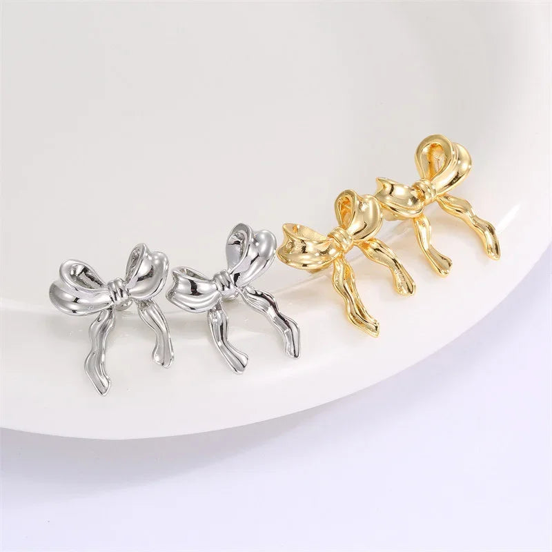 Design Sweet and Cool Style Bow Knot Earrings Women's Simple Elegant Jewelry Gifts Dropshipping